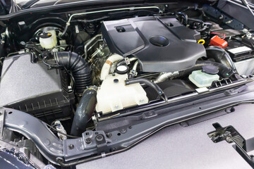 Fototapeta premium Oil-powered engines in the automotive industry, gasoline-powered vehicles.