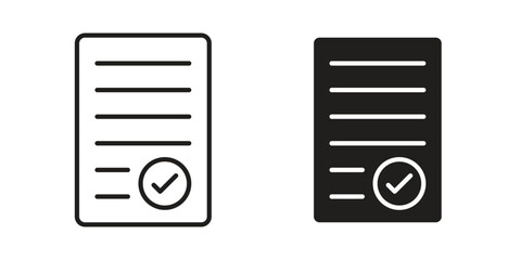 Consent icons for templates, web design and infographics