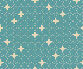 GreenQuatrefoil Seamless Geometric Pattern