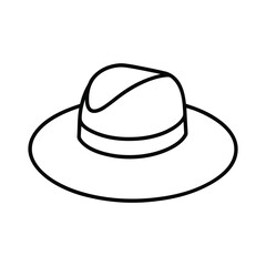 elegant hat line art