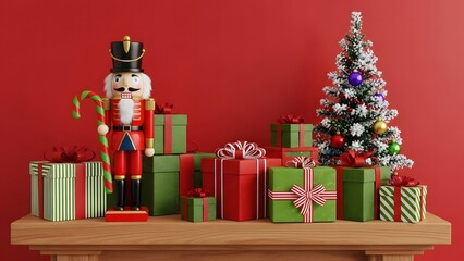 christmas tree and gifts