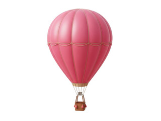 Obraz premium Pink hot air balloon isolated on transparent background isolated on transparent background