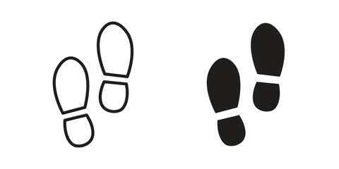 Footprint icons for templates, web design and infographics