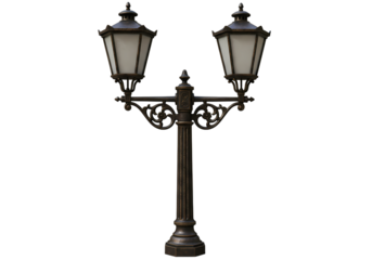 Elegant vintage double street lamp decorative lighting element