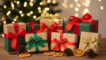 Gift box with ribbon 