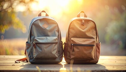 Stylish Backpacks in Nature