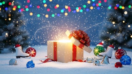 christmas tree and gifts