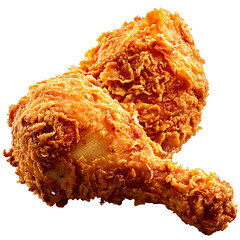 Spicy crispy fried chicken isolated food isolated on transparent background