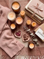 Cozy Candle Arrangement for Relaxation