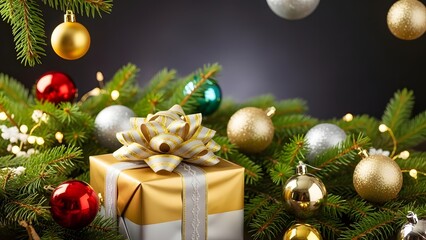 christmas tree and gifts
