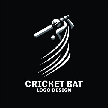 Cricket Bat Vector Logo Design
