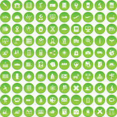 100 Globe and World Map Icons Green Circle