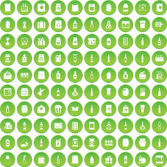 100 Packaging and Shipping Icons Green Circle