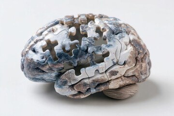 Exploration of cognitive gaps through a brain puzzle piece concept for educational research in psychology and neuroscience