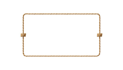 A rope border frame on transparent background for adding custom text or