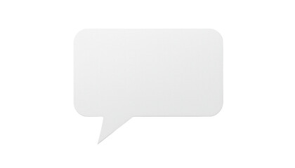 Fototapeta premium A white speech bubble on transparent background for communication and dialogue