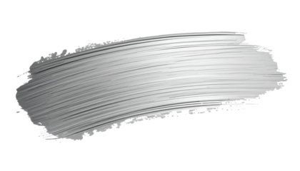 A white brush stroke on a transparent background for design and artistic concepts on transparent background