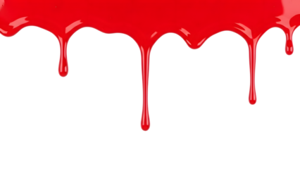 Dripping red liquid