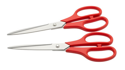 Pair of red office scissors