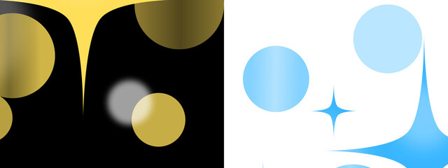 Gold and Blue Bokeh Contrast Background