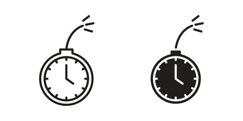 Time bomb icons for templates, web design and infographics © Creatives