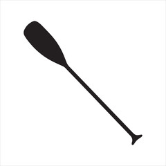 kayak paddle icon black silhouette vector illustration. Paddle board and kayak paddle silhouette vector 