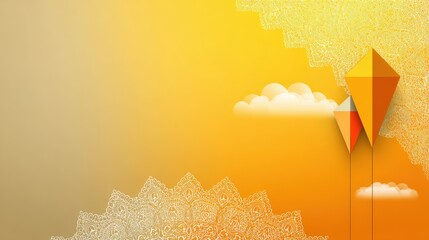 Makar Sankranti Festive Kite Greeting Banner