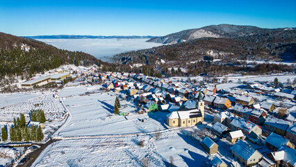Snowy Croatian Village Delnice