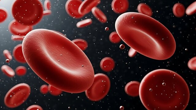 Red blood cells in circulation