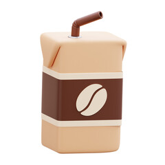 Coffee Carton with Straw