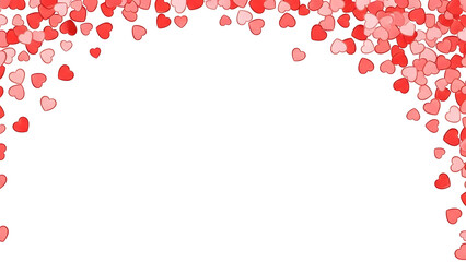 Scattered hearts border