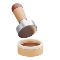 Cosmetic Powder Compact with Brush
