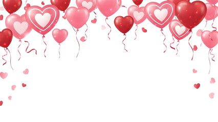 Celebratory heart balloons