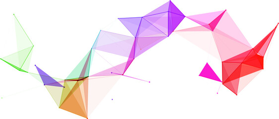 Abstract geometric shapes in gradient colors