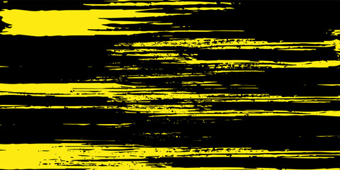 Halftone yellow dots pattern and black gradient grunge texture background. Dotted line comic sport style vector illustration.