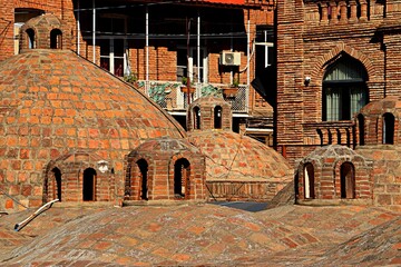 The domed roof of the sulfur baths in Tbilisi