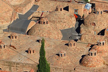 The domed roof of the sulfur baths in Tbilisi