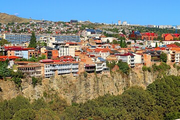 Tbilisi architecture, city panorama, central districts of the city