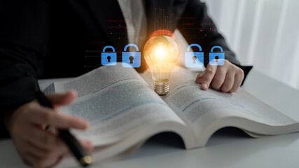 Digital security concept illustrating a cybersecurity breach, with a red unlocked padlock indicating data exposure among secure systems, emphasizing system vulnerability and risk Latch