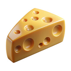 Stylized Yellow Cheese Wedge
