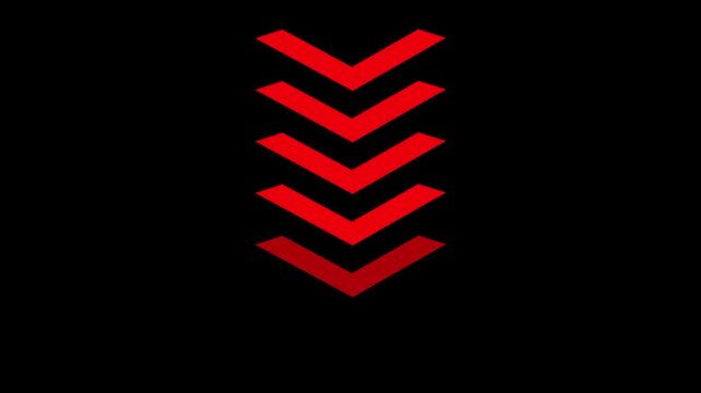 nice and cool red simple arrow down sied direction sine wave video motion 4k hd backgorund