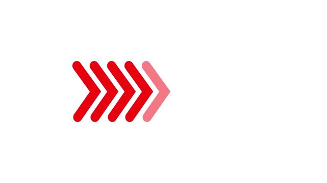 nice and cool red simple arrow right sied direction sine wave video motion 4k hd backgorund