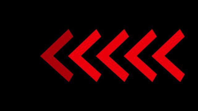nice and cool red simple arrow left sied direction sine wave video motion 4k hd backgorund