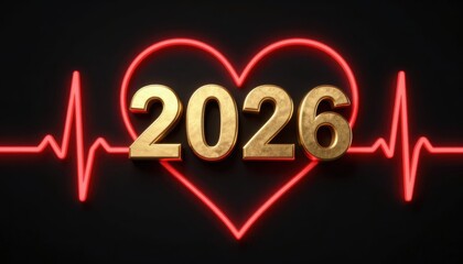 New year 2026 celebration in the medical community a vibrant heartbeat of hope and innovation in health sector illuminating future aspirations