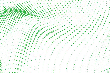 Green Abstract Halftone Square Gradient Vector Background for Eco Branding and Digital Media, used in presentations, websites
