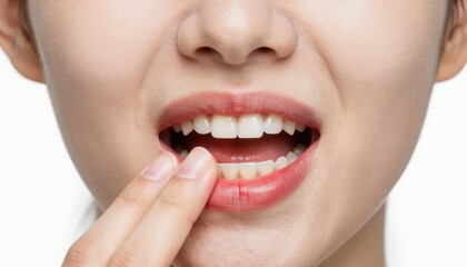 Common dental issues understanding gum pain symptoms in women health awareness studio close-up informative concept for better oral care