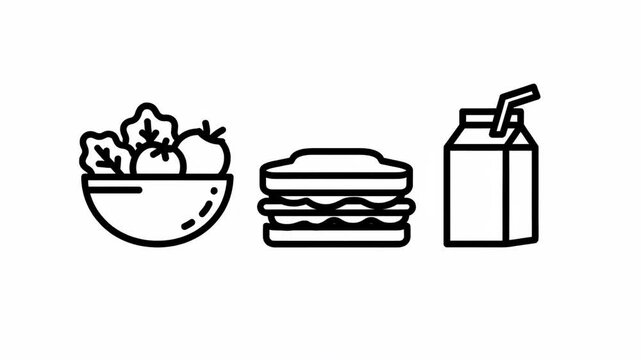 A lunchbox meal illustration