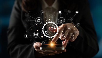 A business process automation and operations management system. A concept for integrating and automating core business functions for efficiency. Motif