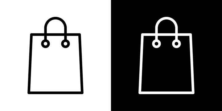 Shopping bag icon representing retail shopping, ecommerce purchases, consumer goods, online stores, and modern commerce.