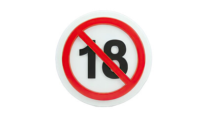 Age Restriction Symbol - Not for Under 18